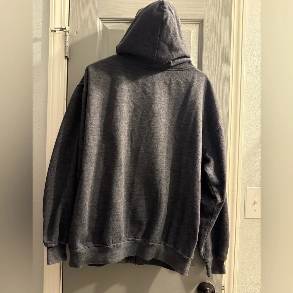 Men’s New Orleans hooded zippered front jacket in gray Size XL